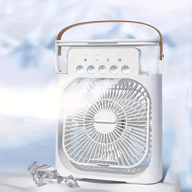 Mini ventilador e umidificador de ar