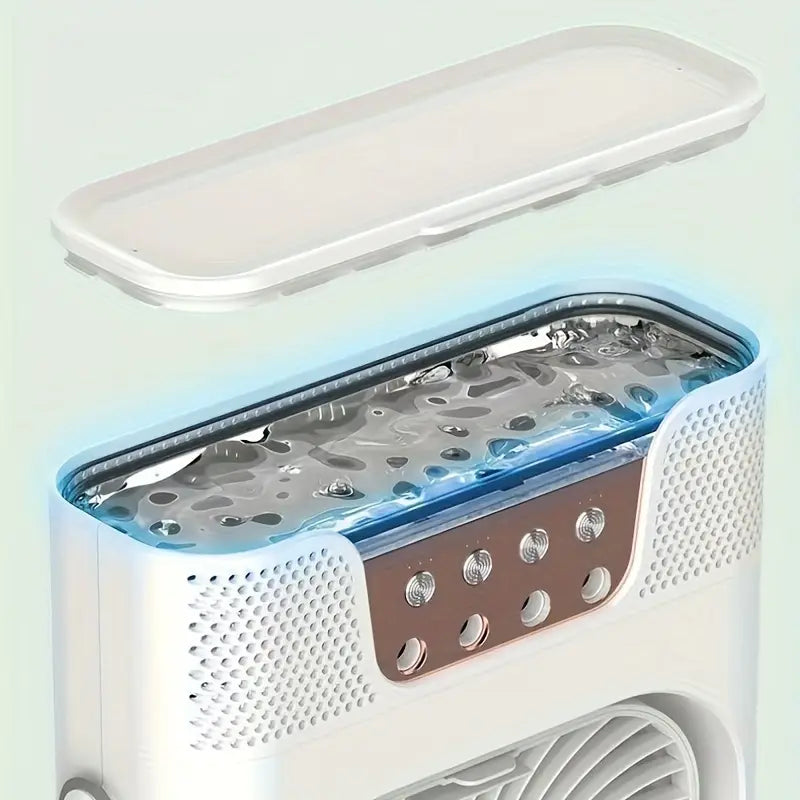 Mini ventilador e umidificador de ar