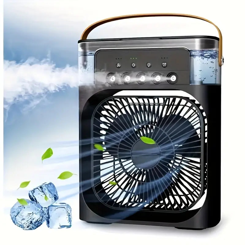 Mini ventilador e umidificador de ar