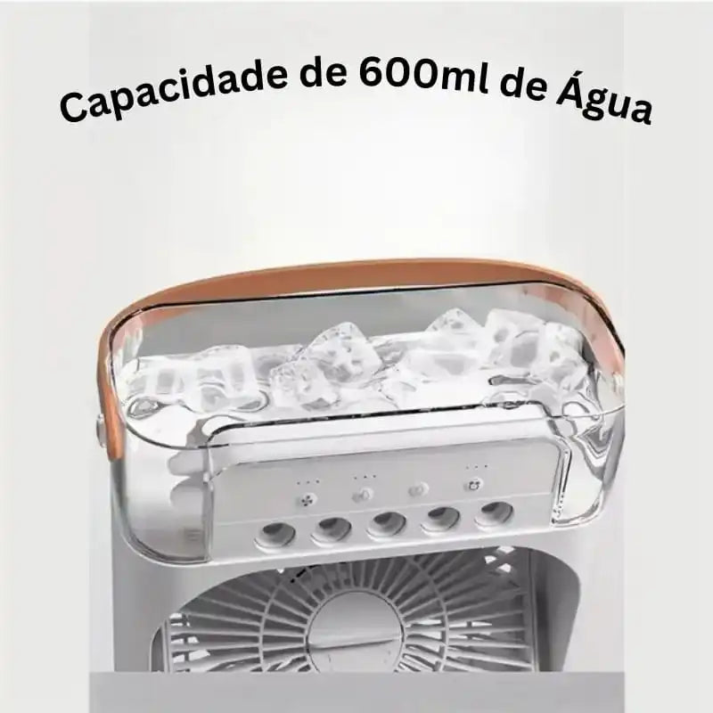 Mini ventilador e umidificador de ar