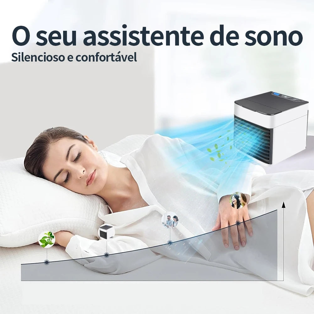 Mini Ar Condicionado Portátil - Umidificador Climatizador