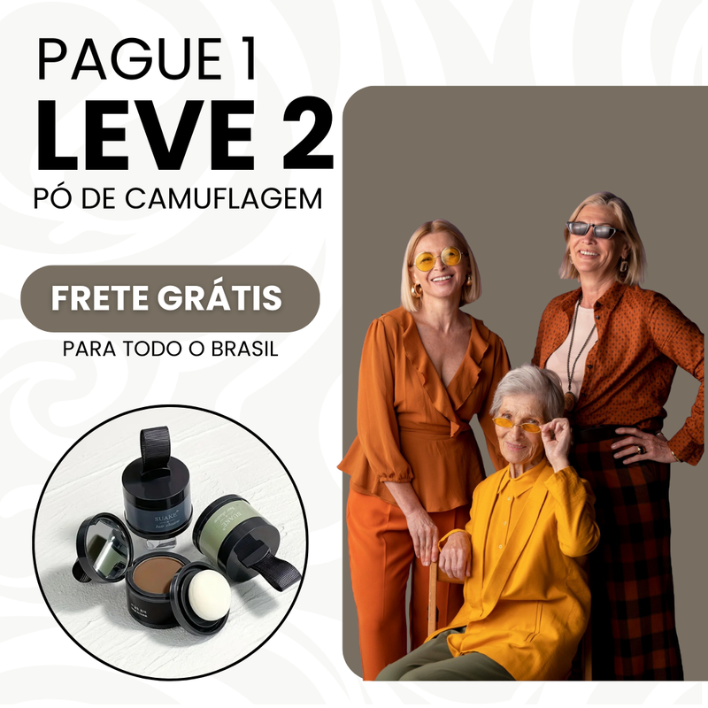 Pó camuflagem p/ Cabelo [PAGUE 1 LEVE 2]