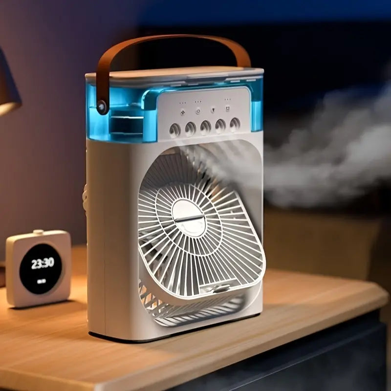Mini ventilador e umidificador de ar
