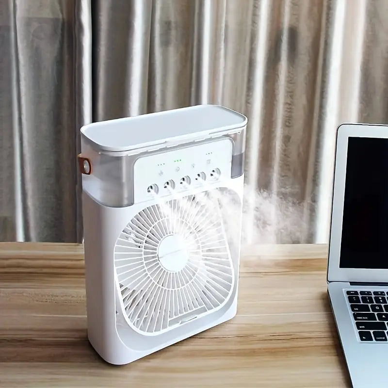 Mini ventilador e umidificador de ar